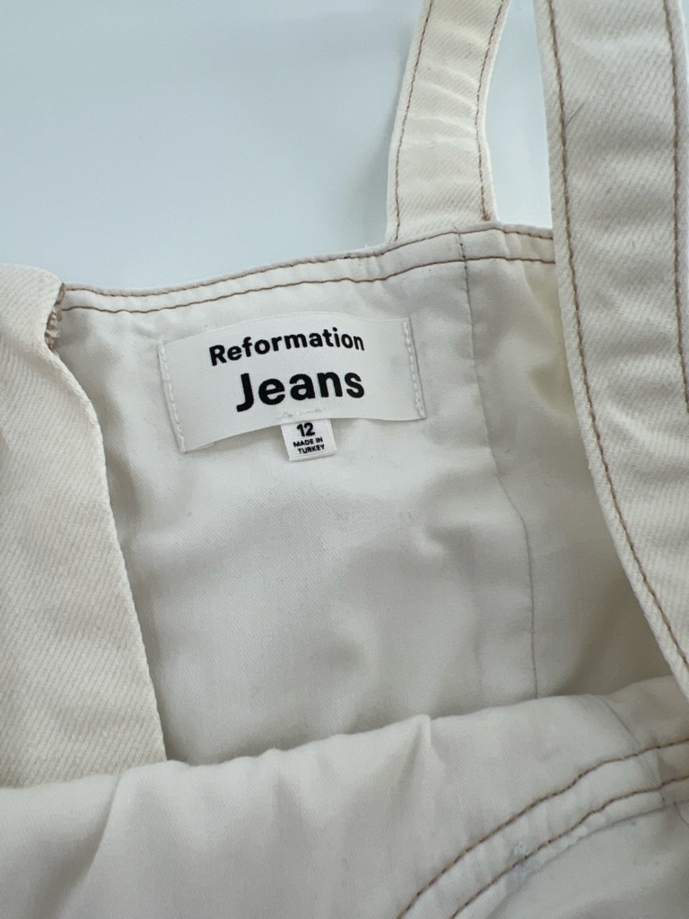 Reformation Nikki Bustier Denim Mini‎ Dress Vintage White festival 12 - Picture 5 of 11